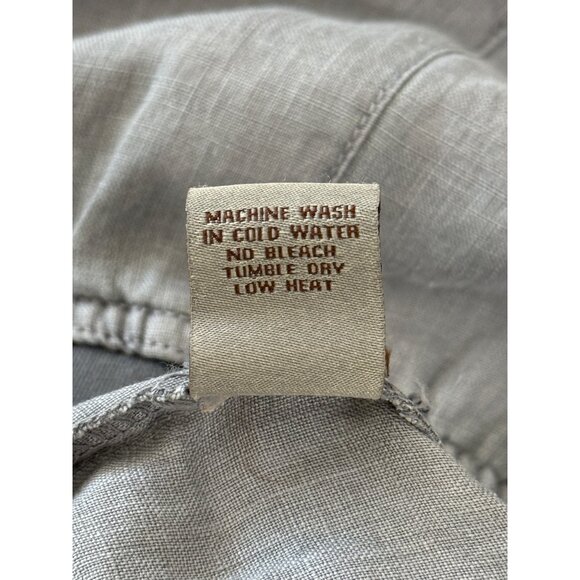 XCVI Women's Gray Cropped Pants 100% Linen Pull On Size XS - Picture 8 of 8